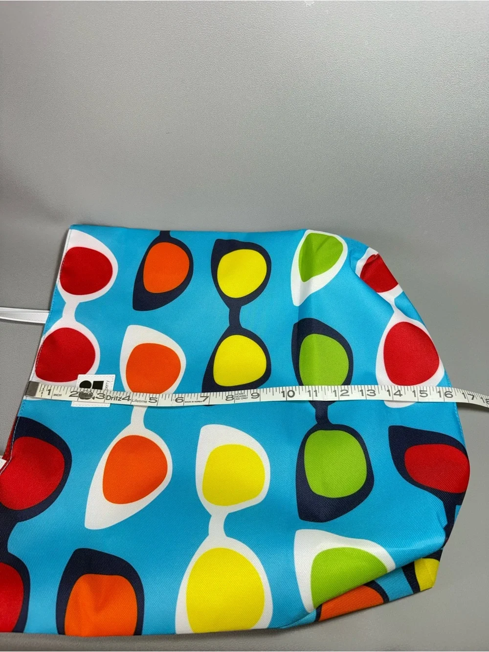Estée Lauder x Lisa Perry Colorful Sunglasses Print Canvas Tote Bag